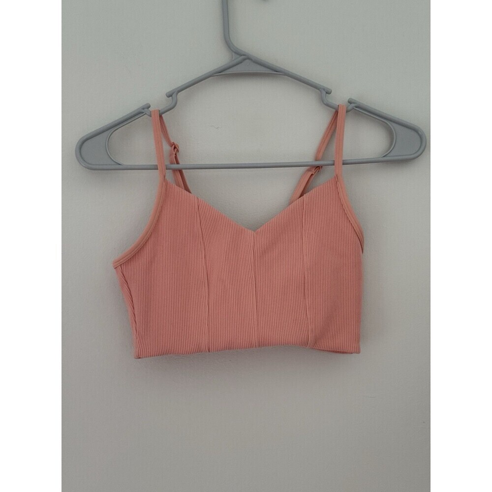 OFFLINE by Aerie XSmall stretch medium support sport top pink 54485